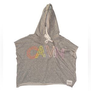 Calvin Klein performance cut off crop top with hoodie